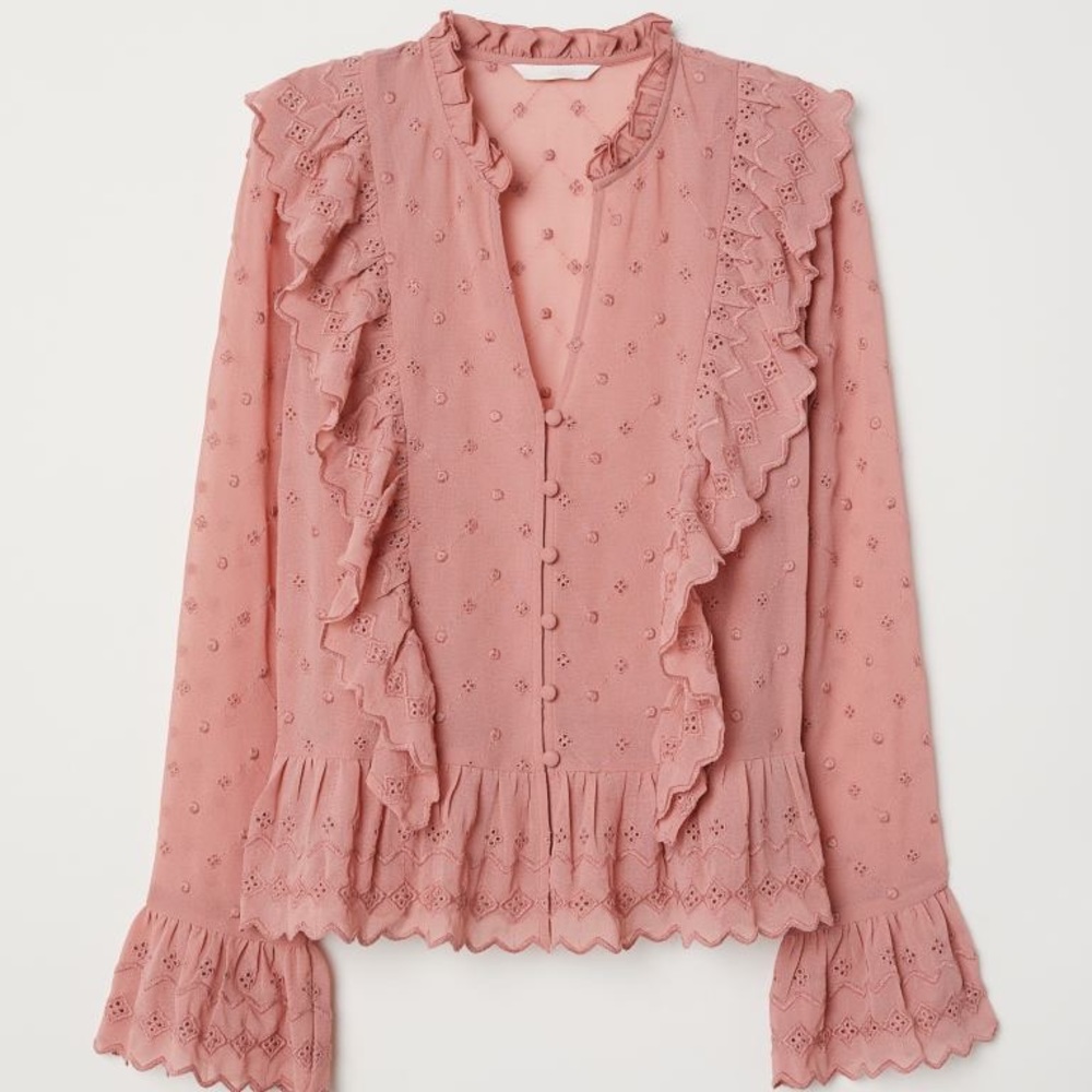 Vneck Buttoned Blouse-MONEY WILL BE DONATED TO BLM